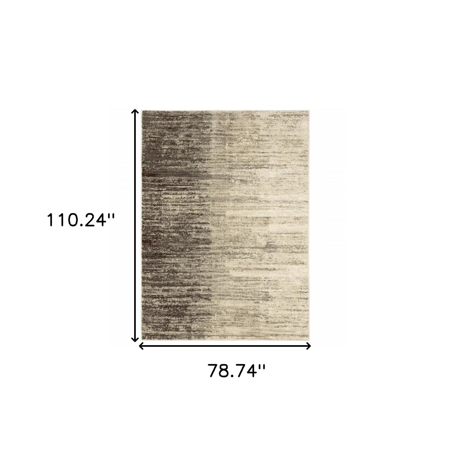 6' X 9' Beige And Grey Abstract Power Loom Stain Resistant Area Rug - Homeroots - Flyclothing LLC