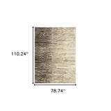 6' X 9' Beige And Grey Abstract Power Loom Stain Resistant Area Rug - Homeroots - Flyclothing LLC