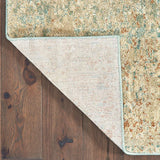 2' X 3' Foam Blue Pumpkin And Golden Yellow Abstract Power Loom Stain Resistant Area Rug - Homeroots - Flyclothing LLC