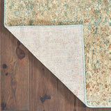 2' X 3' Foam Blue Pumpkin And Golden Yellow Abstract Power Loom Stain Resistant Area Rug - Homeroots - Flyclothing LLC