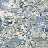2' X 8' Grey Blue Ivory Navy Beige And Brown Abstract Power Loom Stain Resistant Runner Rug - Homeroots - Flyclothing LLC
