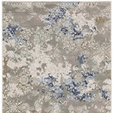 2' X 8' Grey Blue Ivory Brown And Navy Abstract Power Loom Stain Resistant Runner Rug - Homeroots - Flyclothing LLC