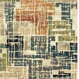 10' X 13' Beige Terracotta Green Navy And Grey Abstract Power Loom Stain Resistant Area Rug - Homeroots - Flyclothing LLC