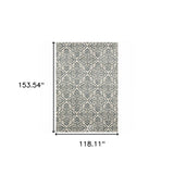 10' X 13' Ivory Blue And Sage Floral Power Loom Stain Resistant Area Rug - Homeroots - Flyclothing LLC