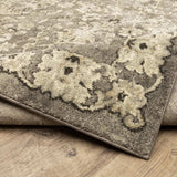 2' X 8' Grey Beige Tan And Brown Oriental Power Loom Stain Resistant Runner Rug - Homeroots - Flyclothing LLC