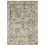 10' X 13' Grey Beige Tan And Brown Oriental Power Loom Stain Resistant Area Rug - Homeroots - Flyclothing LLC