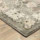 10' X 13' Grey Beige Tan And Brown Oriental Power Loom Stain Resistant Area Rug - Homeroots - Flyclothing LLC