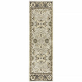 2' X 8' Grey Brown Tan And Beige Oriental Power Loom Stain Resistant Runner Rug - Homeroots - Flyclothing LLC