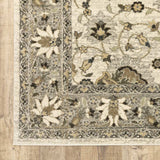 2' X 8' Beige Grey Brown And Charcoal Oriental Power Loom Stain Resistant Runner Rug - Homeroots - Flyclothing LLC