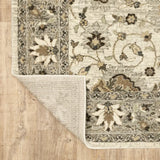 10' X 13' Beige Grey Brown And Charcoal Oriental Power Loom Stain Resistant Area Rug - Homeroots - Flyclothing LLC