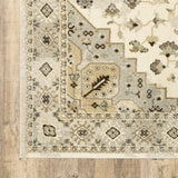 2' X 8' Beige Grey Tan And Brown Oriental Power Loom Stain Resistant Runner Rug - Homeroots - Flyclothing LLC