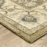 2' X 8' Beige Grey Tan And Charcoal Oriental Power Loom Stain Resistant Runner Rug - Homeroots - Flyclothing LLC