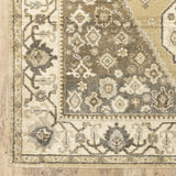 5' X 8' Beige Grey Tan And Charcoal Oriental Power Loom Stain Resistant Area Rug - Homeroots - Flyclothing LLC