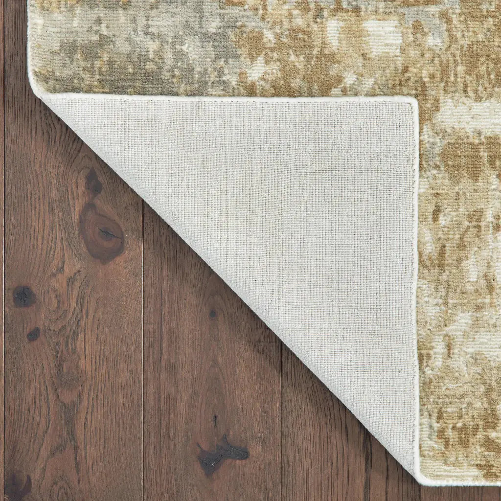 2' X 10' Grey And Brown Abstract Hand Loomed Stain Resistant Runner Rug - Homeroots - Flyclothing LLC