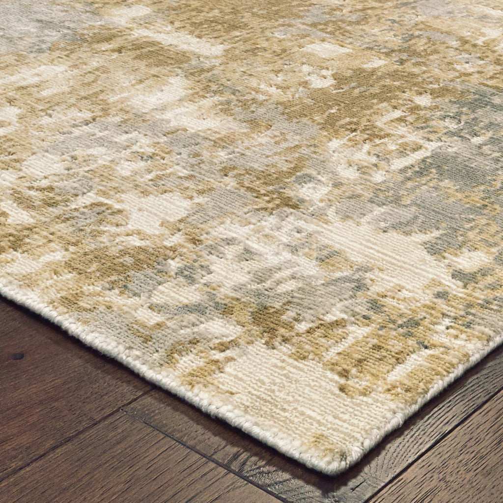 8' X 10' Grey And Brown Abstract Hand Loomed Stain Resistant Area Rug - Homeroots - Flyclothing LLC