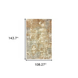 9' X 12' Grey And Brown Abstract Hand Loomed Stain Resistant Area Rug - Homeroots - Flyclothing LLC