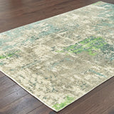 8' X 10' Blue And Green Abstract Hand Loomed Stain Resistant Area Rug - Homeroots - Flyclothing LLC