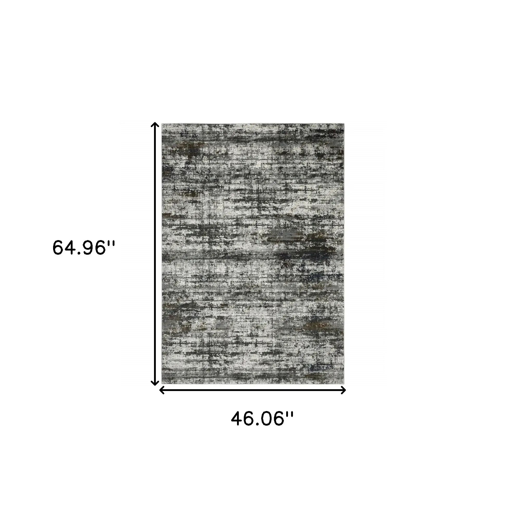 4' X 6' Ivory Charcoal Grey Blue Rust And Brown Abstract Power Loom Stain Resistant Area Rug - Homeroots - Flyclothing LLC