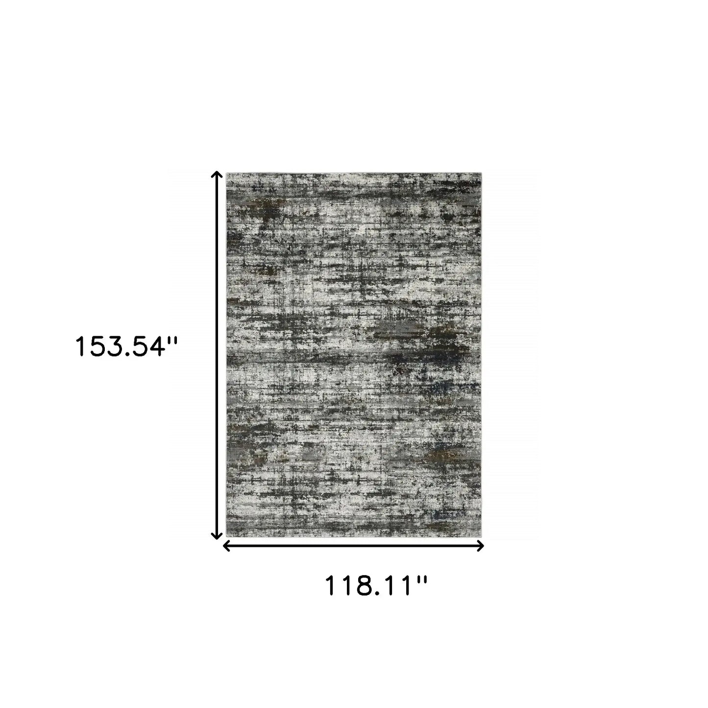 10' X 13' Ivory Charcoal Grey Blue Rust And Brown Abstract Power Loom Stain Resistant Area Rug - Homeroots - Flyclothing LLC
