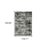 10' X 13' Ivory Charcoal Grey Blue Rust And Brown Abstract Power Loom Stain Resistant Area Rug - Homeroots - Flyclothing LLC