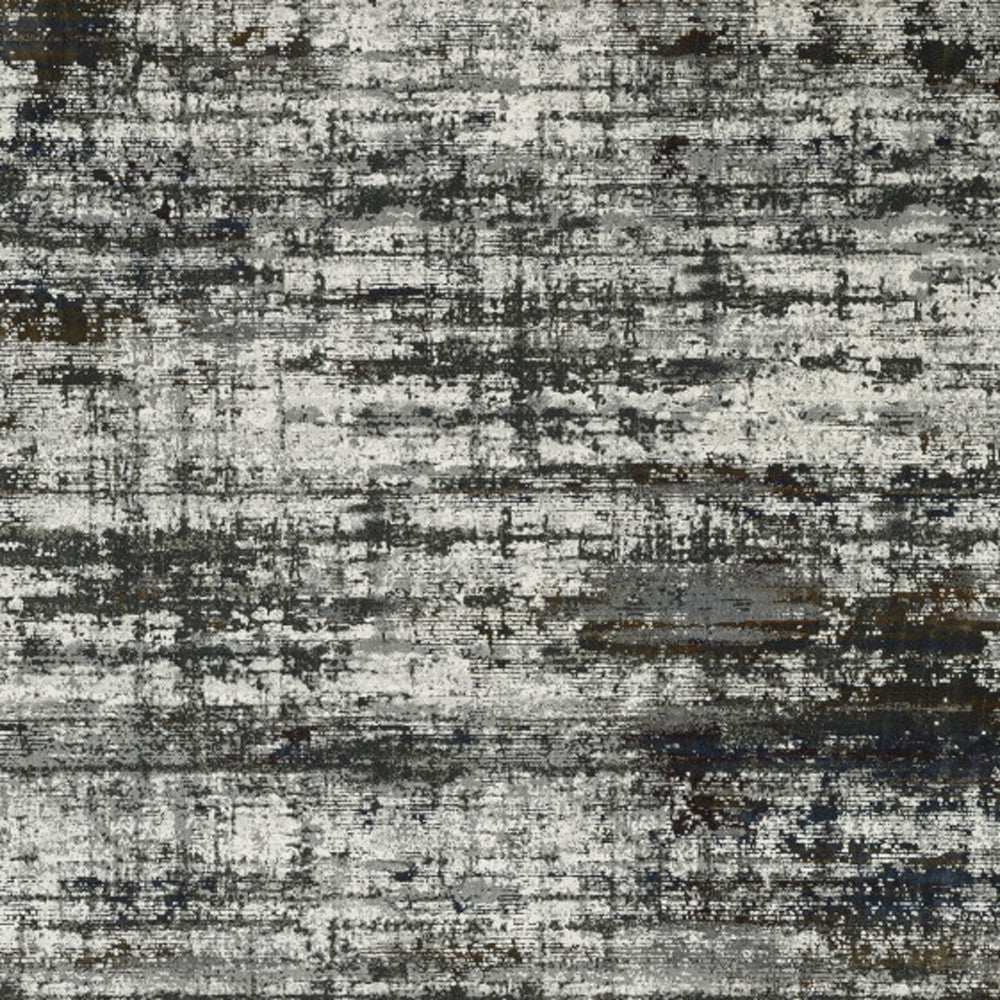 10' X 13' Ivory Charcoal Grey Blue Rust And Brown Abstract Power Loom Stain Resistant Area Rug - Homeroots - Flyclothing LLC