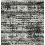 10' X 13' Ivory Charcoal Grey Blue Rust And Brown Abstract Power Loom Stain Resistant Area Rug - Homeroots
