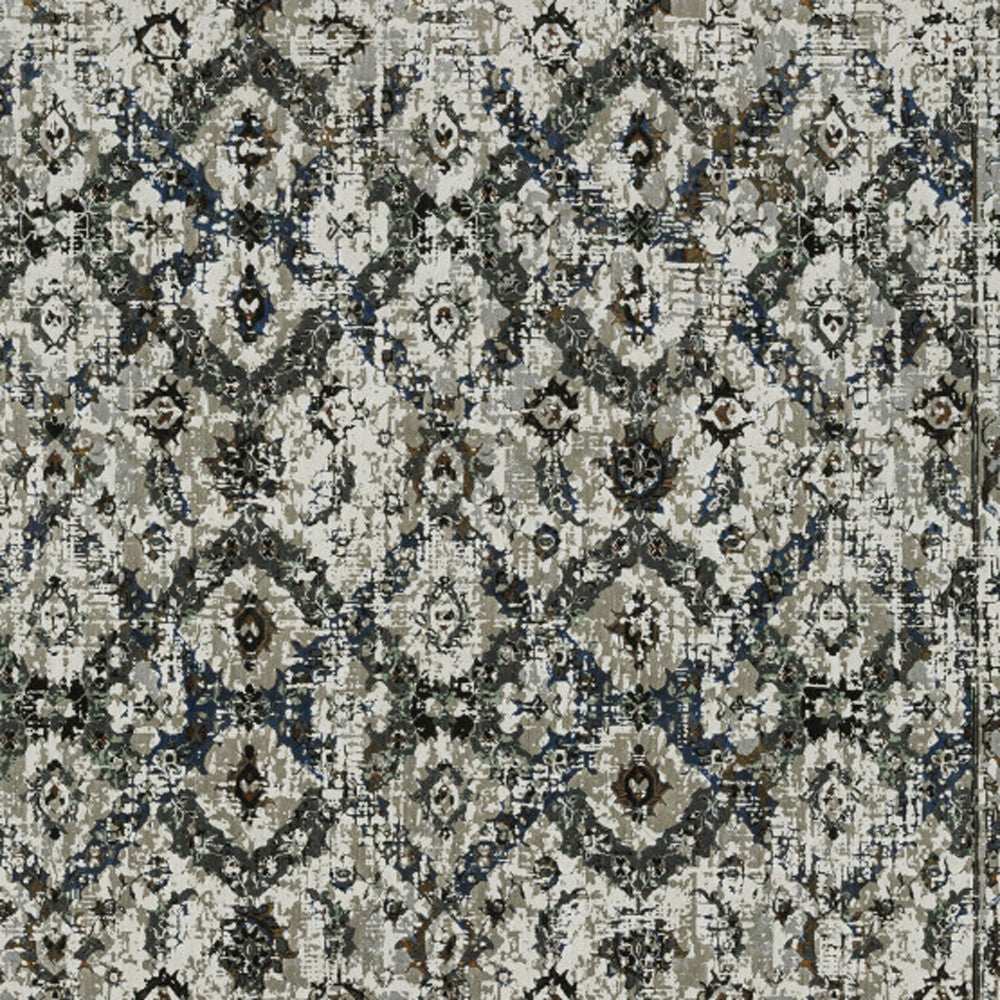 10' X 13' Black and Gray Oriental Power Loom Area Rug - Homeroots - Flyclothing LLC