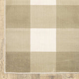 2' X 8' Beige And Ivory Geometric Power Loom Stain Resistant Runner Rug - Homeroots - Flyclothing LLC