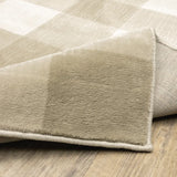 2' X 8' Beige And Ivory Geometric Power Loom Stain Resistant Runner Rug - Homeroots - Flyclothing LLC