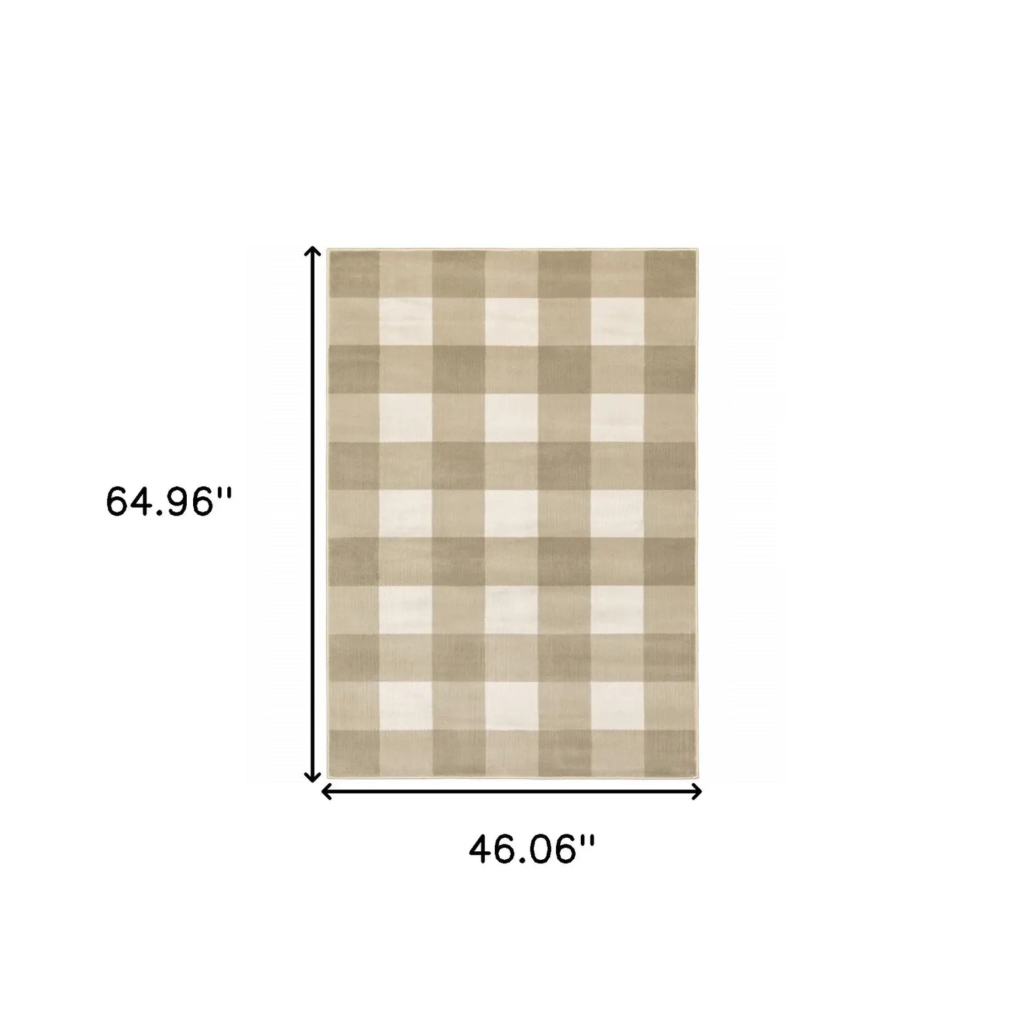 4' X 6' Beige And Ivory Geometric Power Loom Stain Resistant Area Rug - Homeroots - Flyclothing LLC