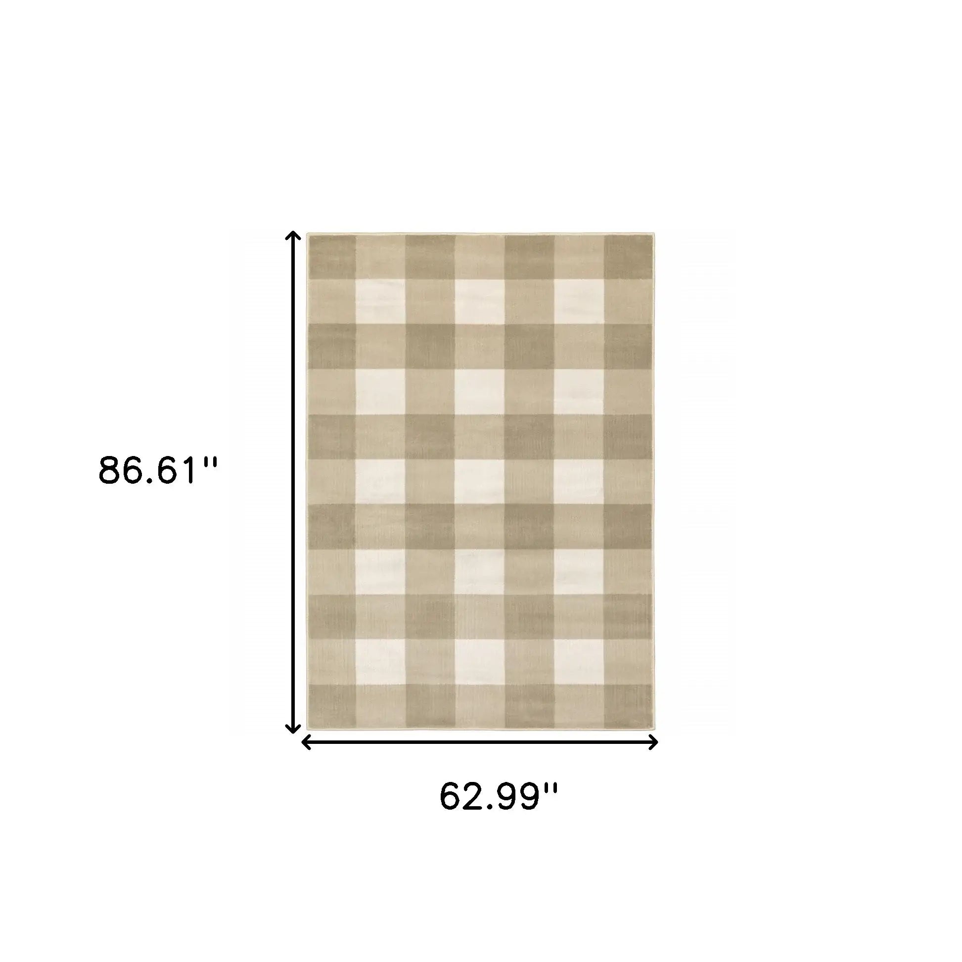 5' X 7' Beige And Ivory Geometric Power Loom Stain Resistant Area Rug - Homeroots - Flyclothing LLC