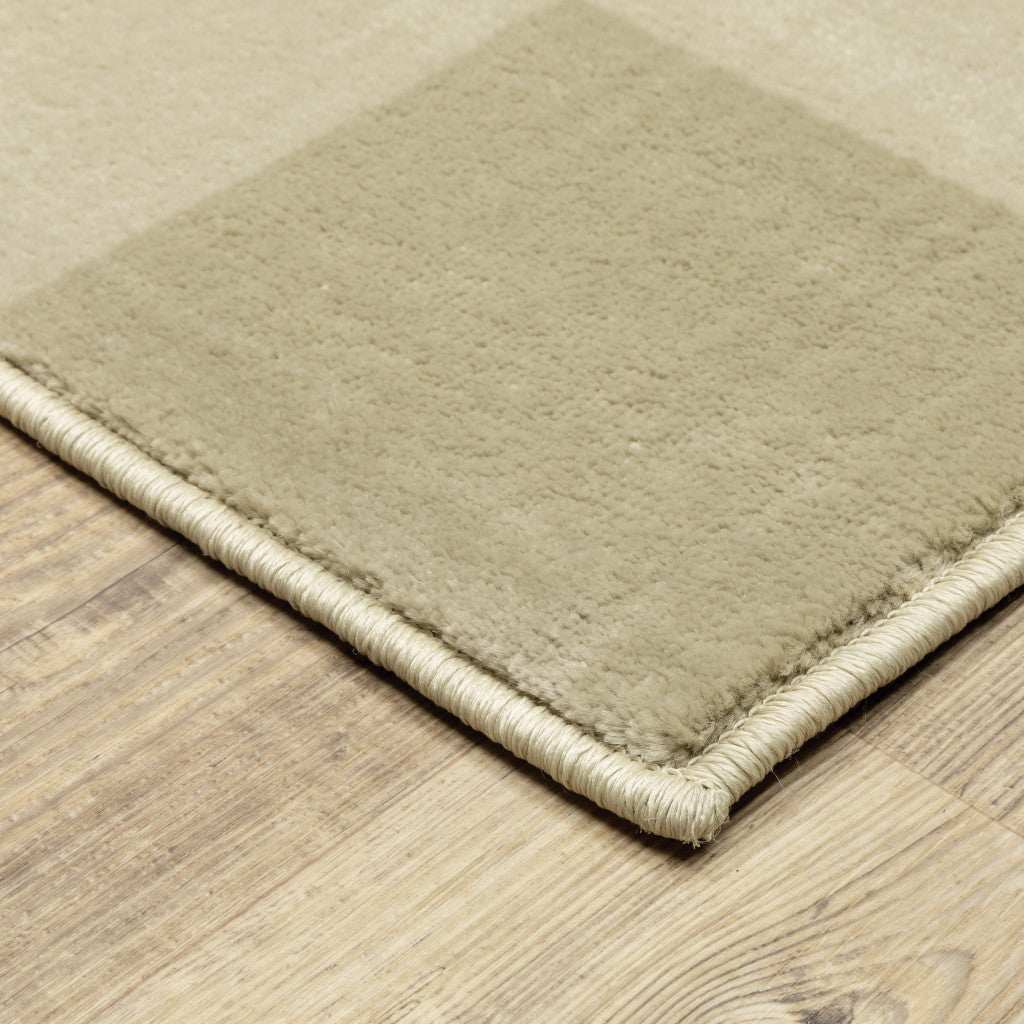 8' X 10' Beige And Ivory Geometric Power Loom Stain Resistant Area Rug - Homeroots - Flyclothing LLC