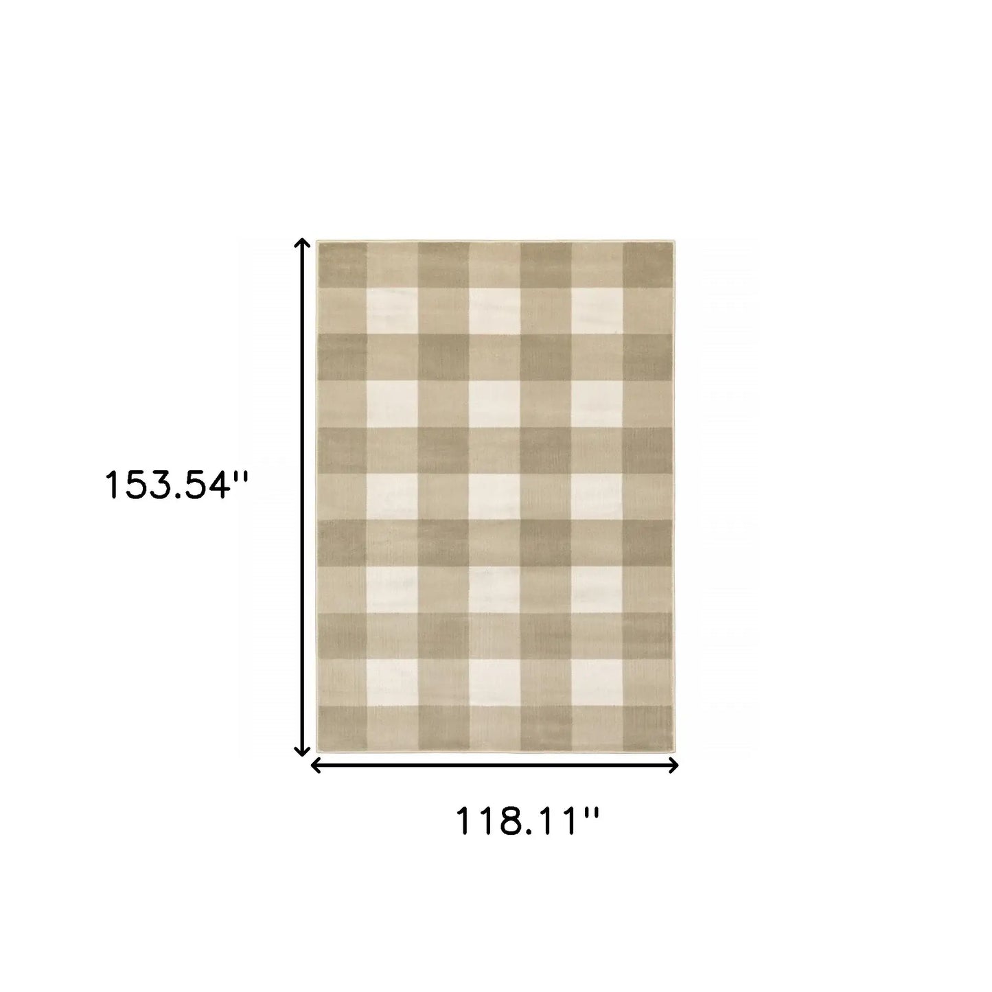 10' X 13' Beige And Ivory Geometric Power Loom Stain Resistant Area Rug - Homeroots - Flyclothing LLC