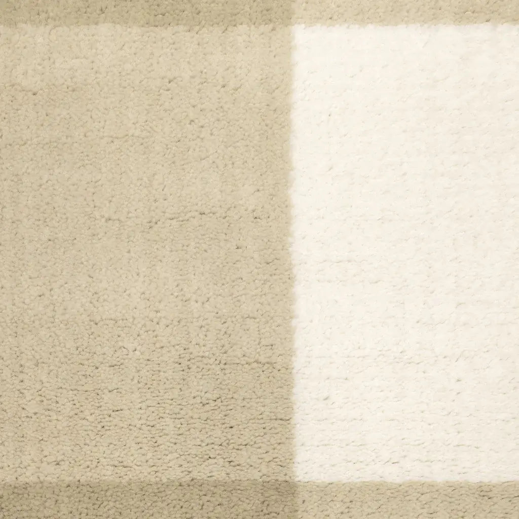 10' X 13' Beige And Ivory Geometric Power Loom Stain Resistant Area Rug - Homeroots - Flyclothing LLC