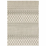 5' X 7' Ivory And Grey Geometric Power Loom Stain Resistant Area Rug - Homeroots - Flyclothing LLC