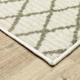 5' X 7' Ivory And Grey Geometric Power Loom Stain Resistant Area Rug - Homeroots - Flyclothing LLC