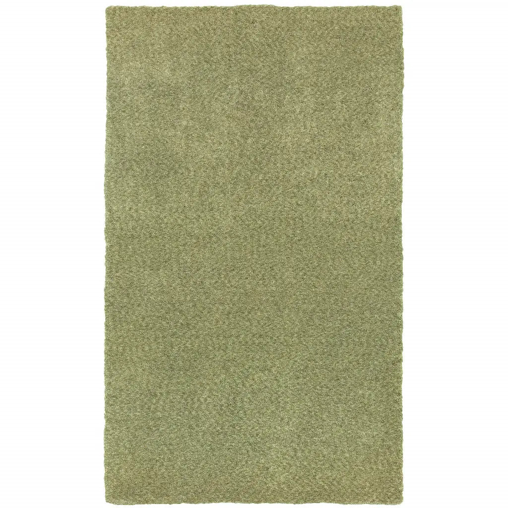 10' X 13' Olive Green Shag Tufted Handmade Stain Resistant Area Rug - Homeroots - Flyclothing LLC