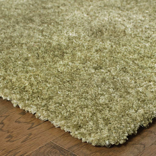 10' X 13' Olive Green Shag Tufted Handmade Stain Resistant Area Rug - Homeroots - Flyclothing LLC
