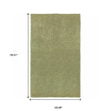 10' X 13' Olive Green Shag Tufted Handmade Stain Resistant Area Rug - Homeroots - Flyclothing LLC