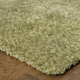 6' X 9' Olive Green Shag Tufted Handmade Stain Resistant Area Rug - Homeroots - Flyclothing LLC