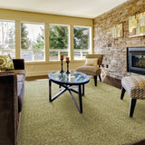6' X 9' Olive Green Shag Tufted Handmade Stain Resistant Area Rug - Homeroots - Flyclothing LLC
