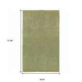 8' X 11' Olive Green Shag Tufted Handmade Stain Resistant Area Rug - Homeroots - Flyclothing LLC