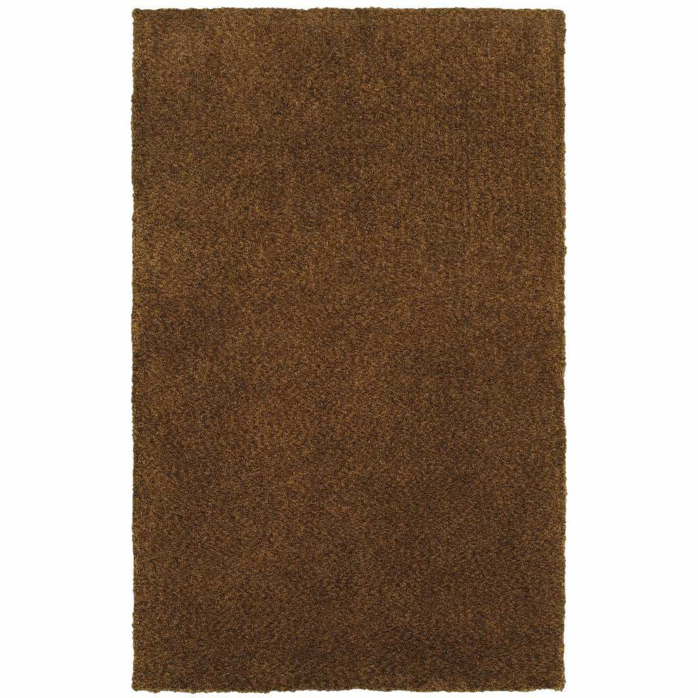 3' X 5' Brown Shag Tufted Handmade Stain Resistant Area Rug - Homeroots - Flyclothing LLC