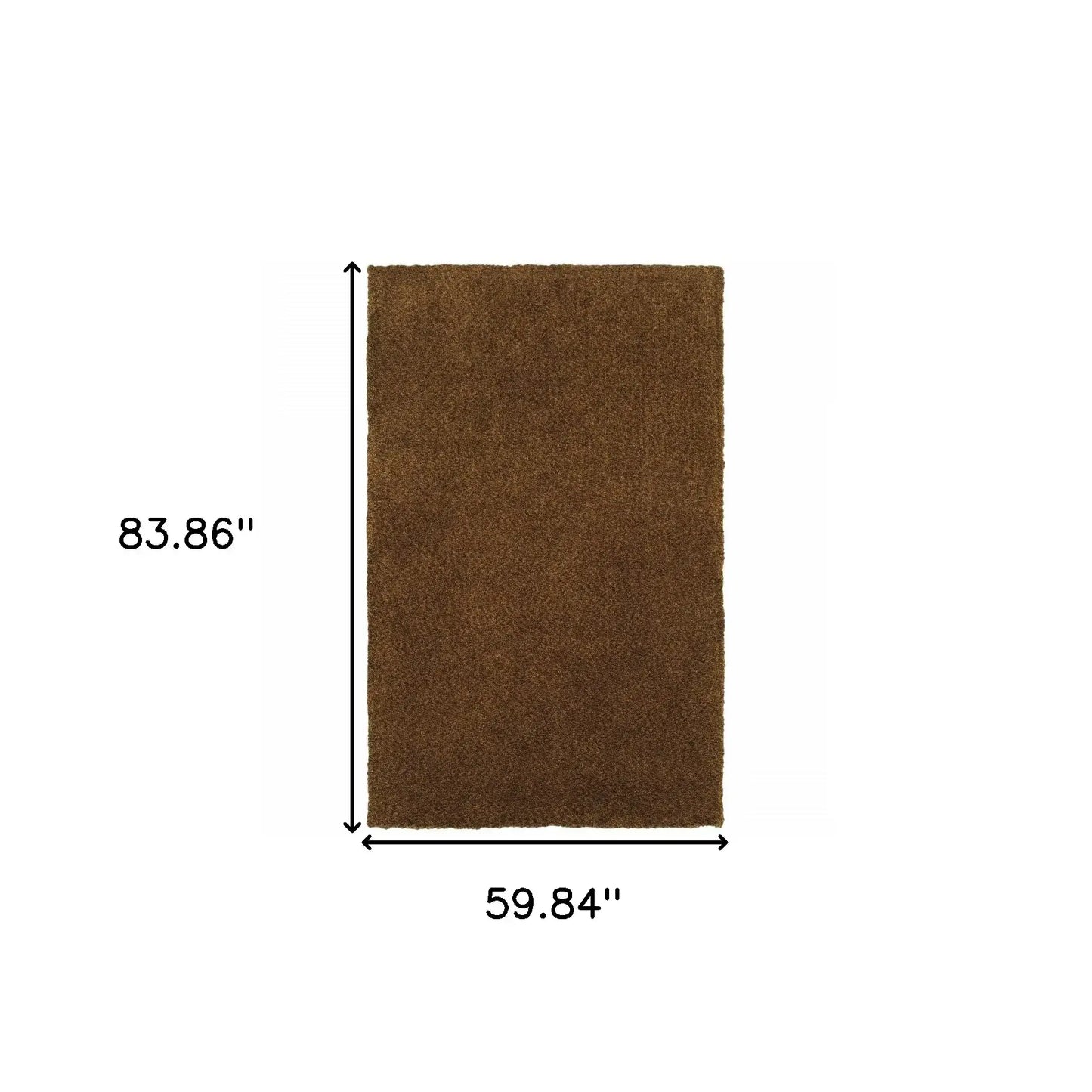 5' X 7' Brown Shag Tufted Handmade Stain Resistant Area Rug - Homeroots - Flyclothing LLC
