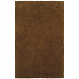 6' X 9' Brown Shag Tufted Handmade Stain Resistant Area Rug