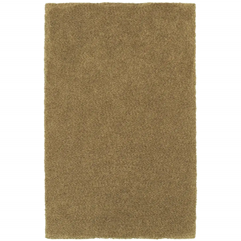 5' X 7' Rich Gold Shag Tufted Handmade Stain Resistant Area Rug - Homeroots - Flyclothing LLC
