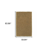 5' X 7' Rich Gold Shag Tufted Handmade Stain Resistant Area Rug - Homeroots - Flyclothing LLC