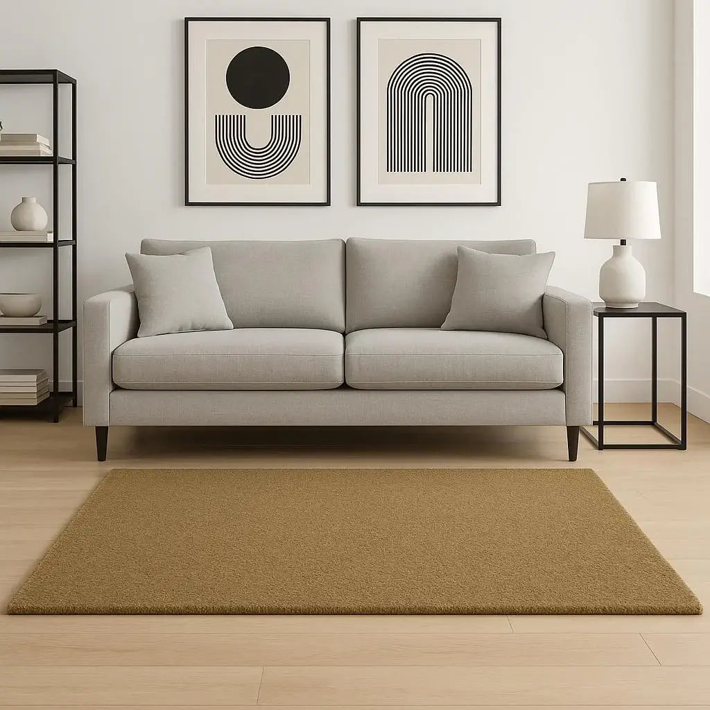 5' X 7' Rich Gold Shag Tufted Handmade Stain Resistant Area Rug - Homeroots - Flyclothing LLC
