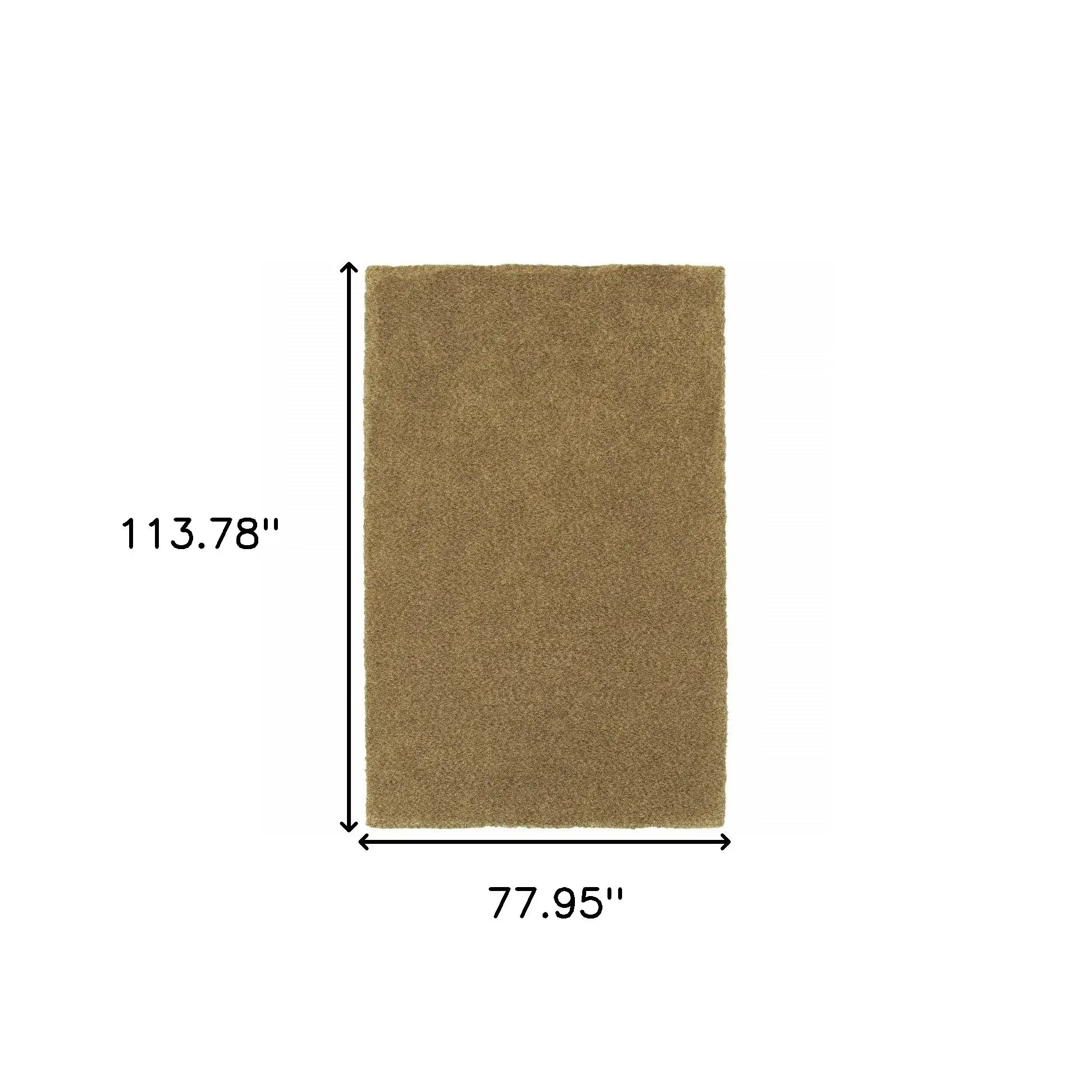 6' X 9' Rich Gold Shag Tufted Handmade Stain Resistant Area Rug - Homeroots - Flyclothing LLC