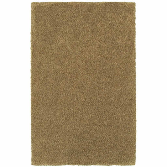8' X 11' Rich Gold Shag Tufted Handmade Stain Resistant Area Rug - Homeroots - Flyclothing LLC